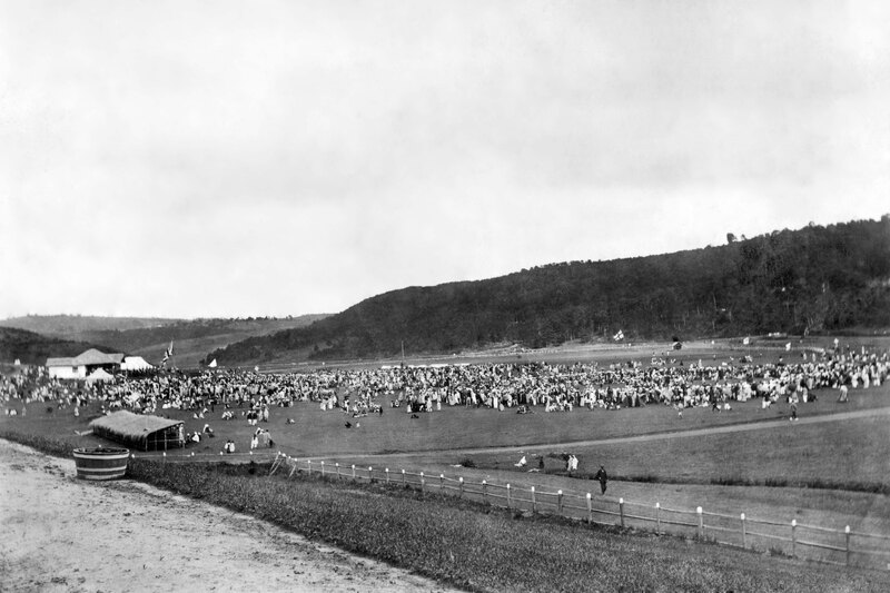 Race course with pavillion