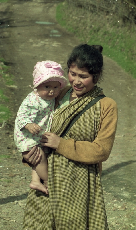 Khasi woman with her child